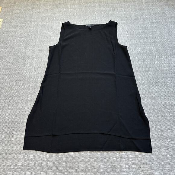 Eileen Fisher Petite Tank Top Women PP 2P-4P Black Pullover 100% Silk Whimsigoth